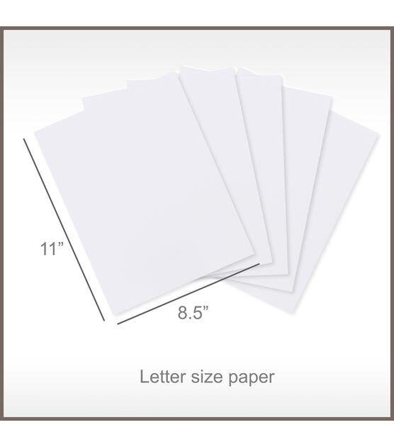50 Sheet 8.5" x 11" White Core Cardstock Paper Pack by Park Lane, , hi-res, image 2
