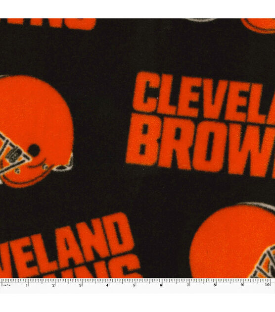 Fabric Traditions Cleveland Browns Fleece Fabric Logo