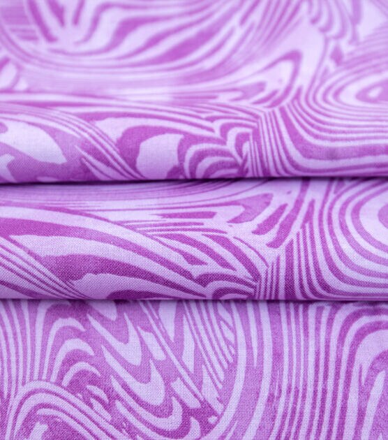 Purple Psychedelic Quilt Cotton Fabric by Keepsake Calico, , hi-res, image 3