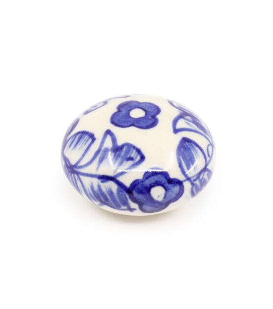 Dritz Home Ceramic Small Delft Ball Knob, Delft Blue, , hi-res, image 3