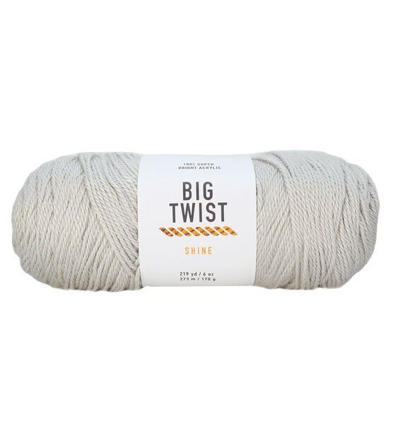 Big Twist 6oz Light Weight Acrylic 219yd Shine - White - Big Twist Yarn - Yarn & Needlecrafts