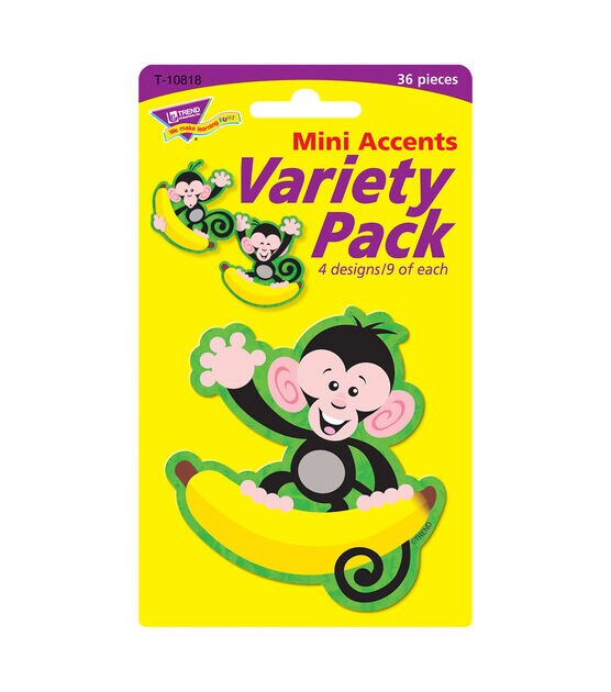 TREND 3" Monkeys & Bananas Accents Variety Pack 216ct, , hi-res, image 2