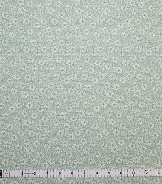 Flower Patch on Green Quilt Cotton Fabric by Keepsake Calico, , hi-res, image 2