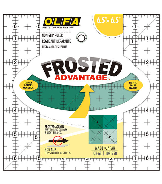 Olfa Frosted Ruler The Compact 6-1/2"x6-1/2"