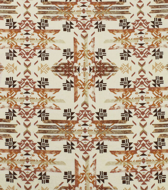 Neutral Aztec Super Snuggle Flannel Fabric