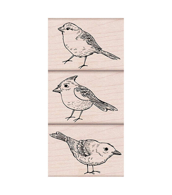 Hero Arts 3 Pack Wood Mounted Rubber Stamps Bird