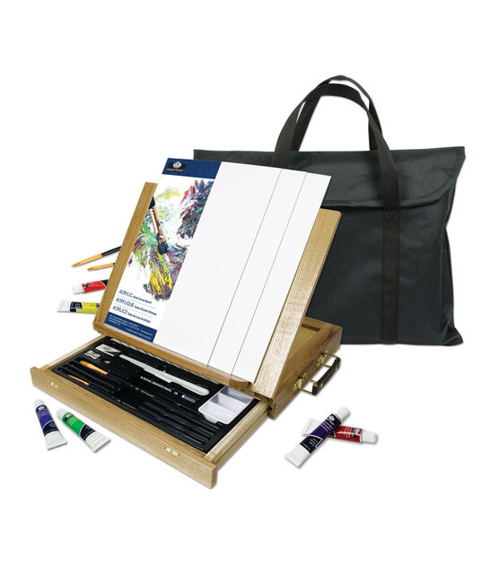 Royal Brush Easel Stand Art Set With Easy To Store Bag Acrylic, , hi-res, image 2
