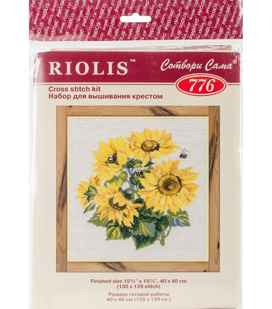 RIOLIS 16" Sunflowers Counted Cross Stitch Kit