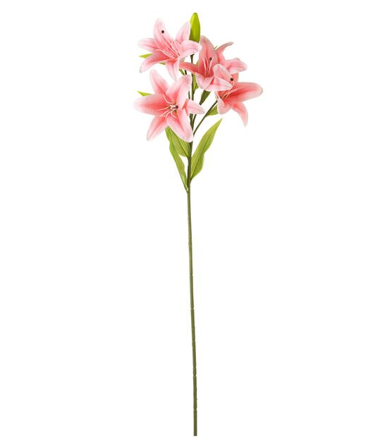 41.5" Light Pink Real Touch Lily Stem by Bloom Room