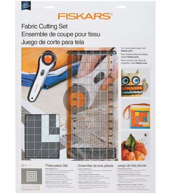  Fiskars Classic 45mm Loop Rotary Cutter for Fabric and Paper -  45mm - Rotary Cutter for Sewing, Arts and Crafts with Comfort Handle - Grey  and Orange [packing may slightly vary] 