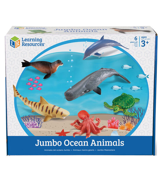 Learning Resources 6ct Jumbo Ocean Animals Kit