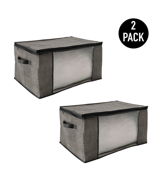 Simplify 2 Pack Blanket Storage Bag in Heather Grey