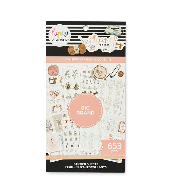 653pc Sewing 30 Sheet Happy Planner Sticker Pack