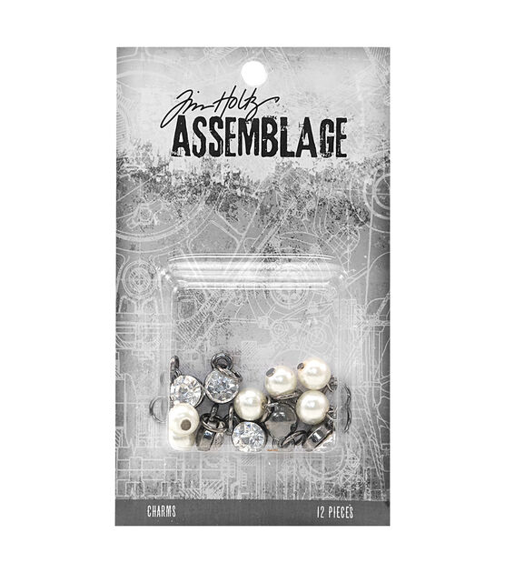 Tim Holtz Assemblage 12ct Diamonds & Pearls Charms