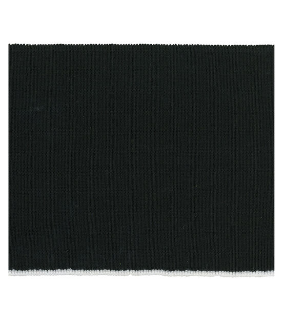 Simplicity Ribbed Knit Cuff Trim 4'' Solid Black