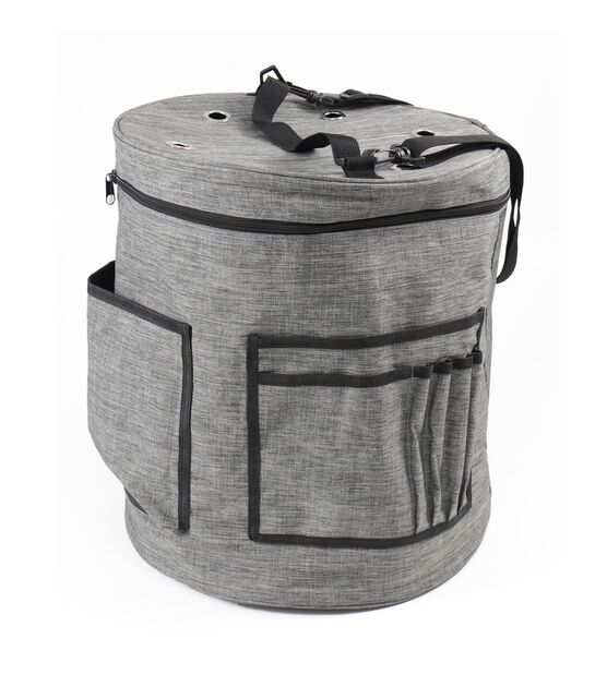 13.5 Gray Yarn Drum Storage Bag by Big Twist