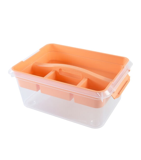 7" x 16" Orange Latchmate Plastic Storage Bin by Top Notch, , hi-res, image 3
