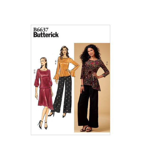 Butterick B6637 Size 14 to 22 Misses Petite Apparel Sewing Pattern