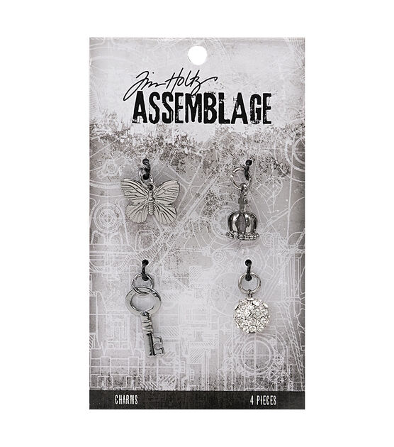 Tim Holtz Assemblage 4ct Monarch Charms