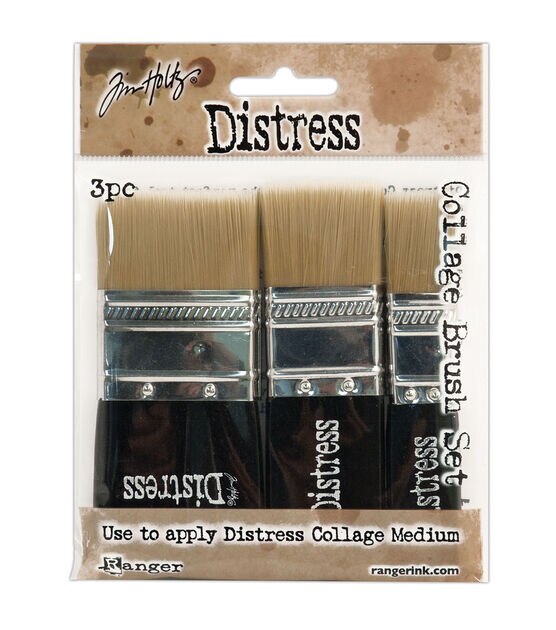 Tim Holtz Distress 3ct Collage Brushes