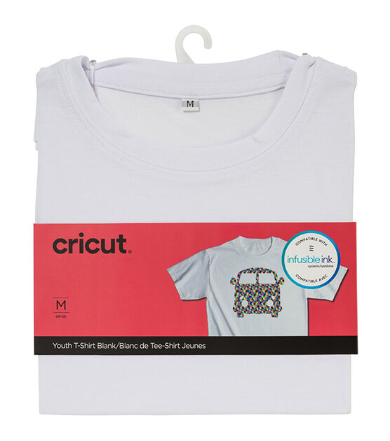 Cricut White Infusible Ink Youth Crew Neck T Shirt Blank, , hi-res, image 1
