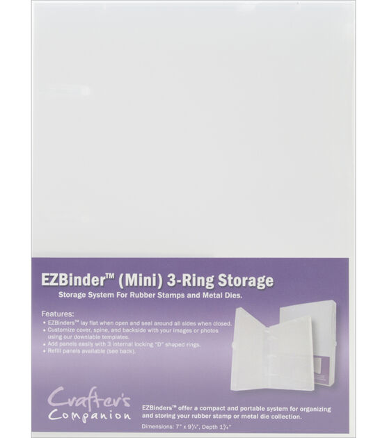 Crafter's Companion 7" x 9" Clear 3 Ring Enclosed Binder