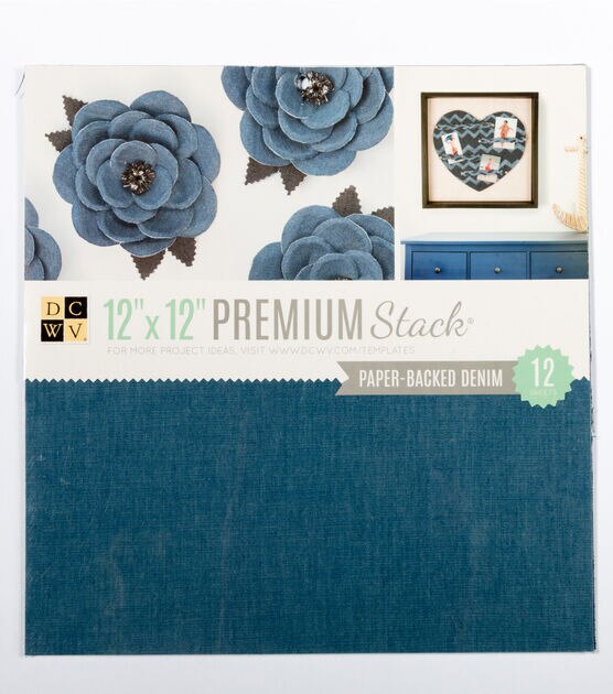 DCWV 12in x 12in Single-sided Specialty Cardstock Paper - Denim