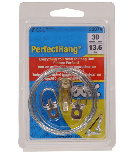 Ook 30lbs Brass Perfect Hanging Kit 7pc, , hi-res, image 5