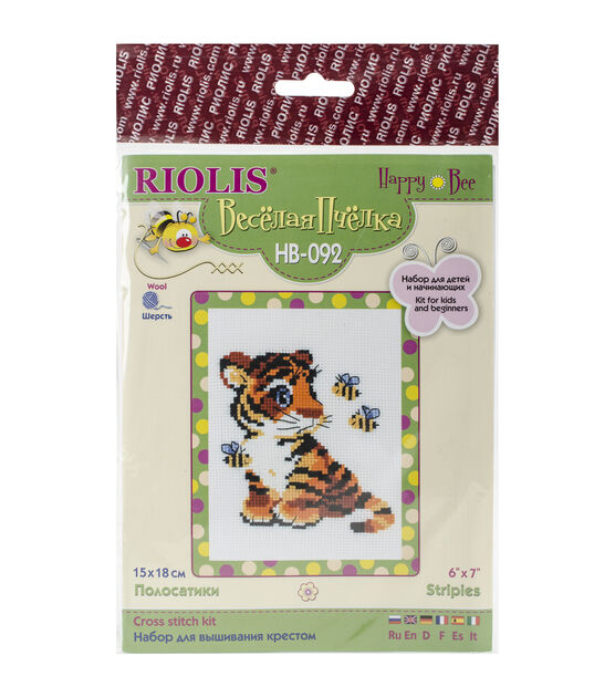 RIOLIS 6" x 7" Stripies Counted Cross Stitch Kit