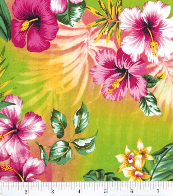 Tropical Shirting Fabric  Sorbet