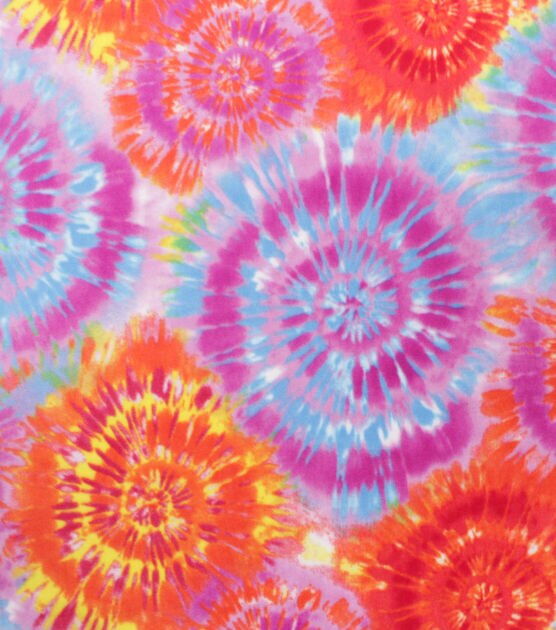 Classic Tie Dye Anti Pill Fleece Fabric, , hi-res, image 2