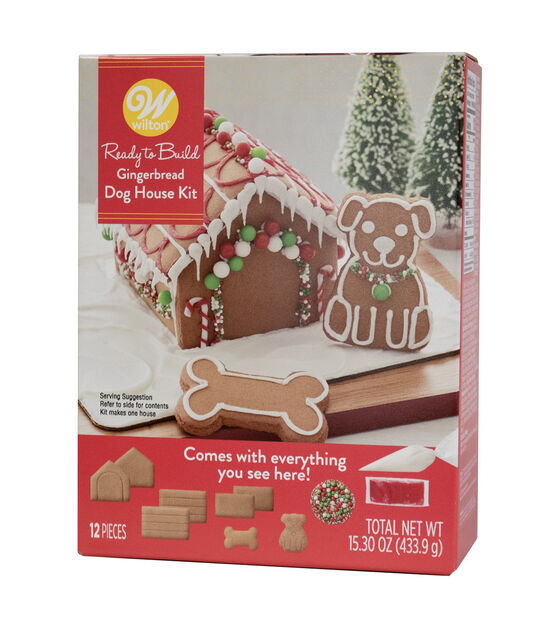 Wilton 12ct Ready To Build Gingerbread Dog House Kit