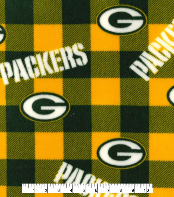 Fabric Traditions Green Bay Packers Fleece Fabric Buffalo Check, , hi-res, image 2