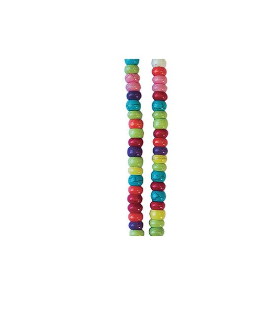 6mm Multicolor Turquoise Abacus Strung Beads by hildie & jo, , hi-res, image 2