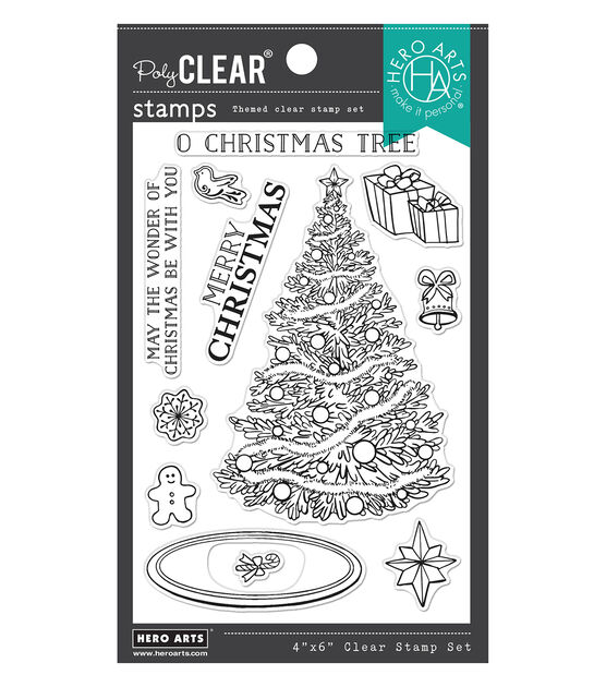 Hero Arts 4" x 6" O Christmas Tree Clear Stamps