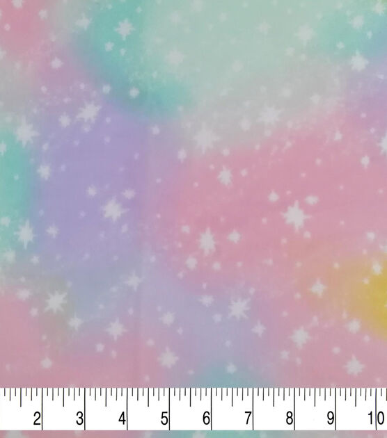 Soft & Minky Stars on Pastel Tie Dye Fleece Fabric, , hi-res, image 2