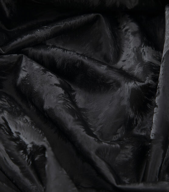 Yaya Han Black Stretch Faux Leather Fabric, , hi-res, image 6