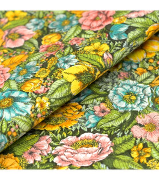 Singer Floral Summer Patriotic Cotton Fabric, , hi-res, image 3