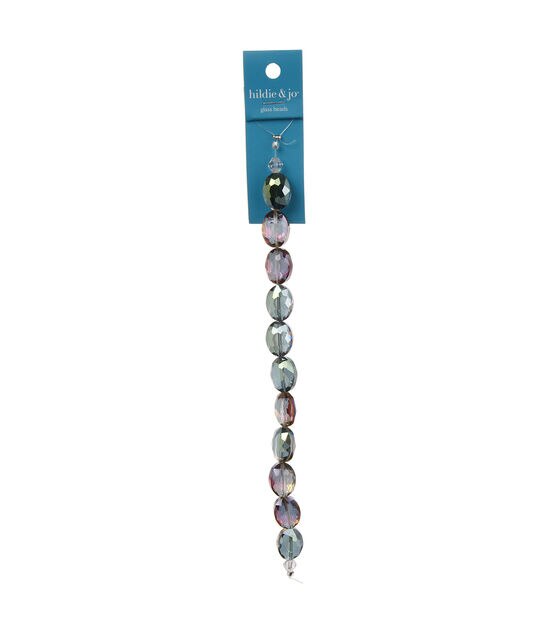 Multicolor Faceted Oval Glass Strung Beads by hildie & jo