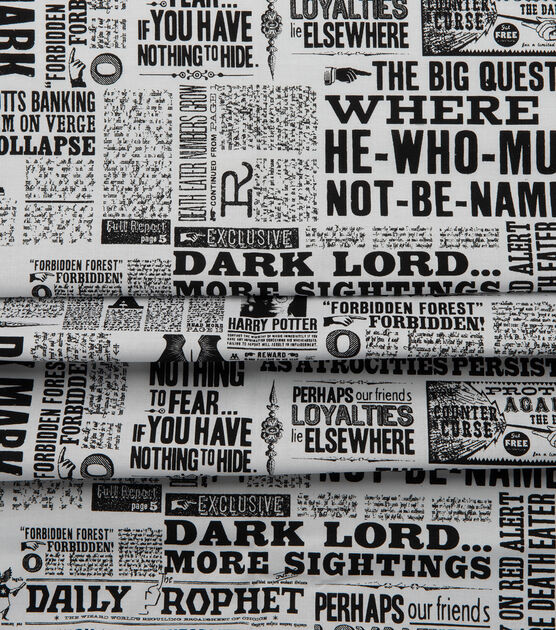Harry Potter Cotton Fabric  Newspaper, , hi-res, image 4