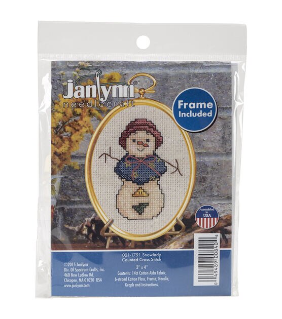Janlynn 3" x 4" Snowlady Counted Cross Stitch Kit