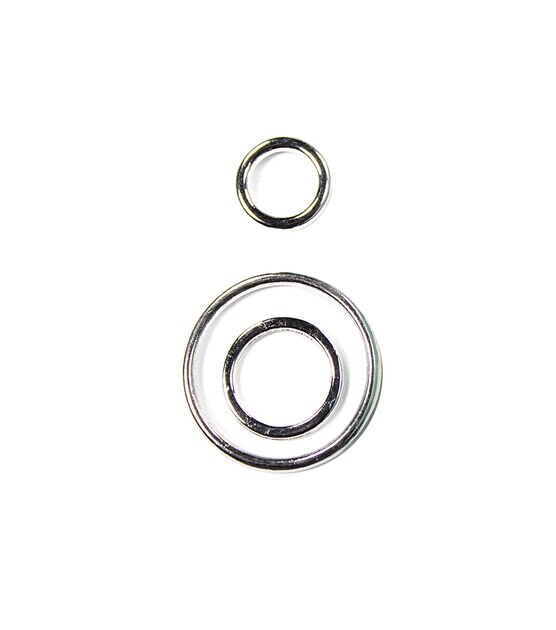11ct Silver Round Plain Metal Rings by hildie & jo