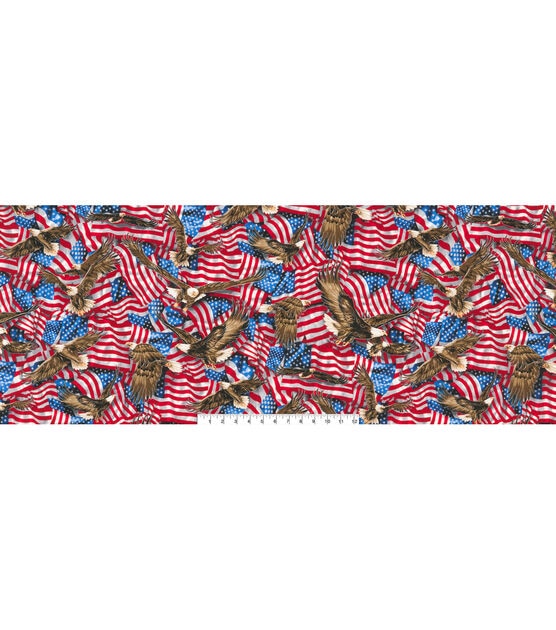 Robert Kaufman American Eagles Patriotic Cotton Fabric, , hi-res, image 2