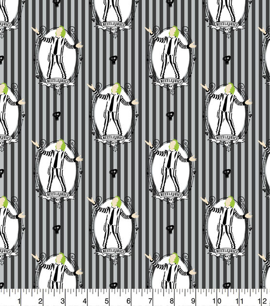 Beetlejuice Cotton Fabric It's Showtime