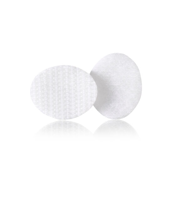 VELCRO Brand Sticky Back for Fabrics 1" x 3/4" White Ovals 8 sets, , hi-res, image 2