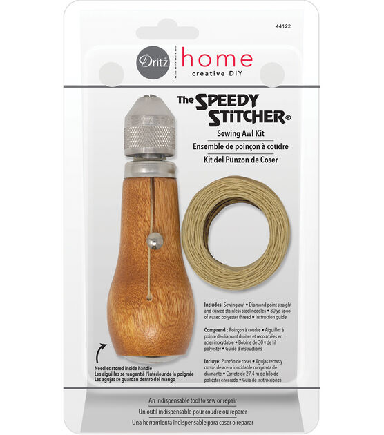 Dritz Home Speedy Stitcher Sewing Awl Kit, Includes Needles & Thread