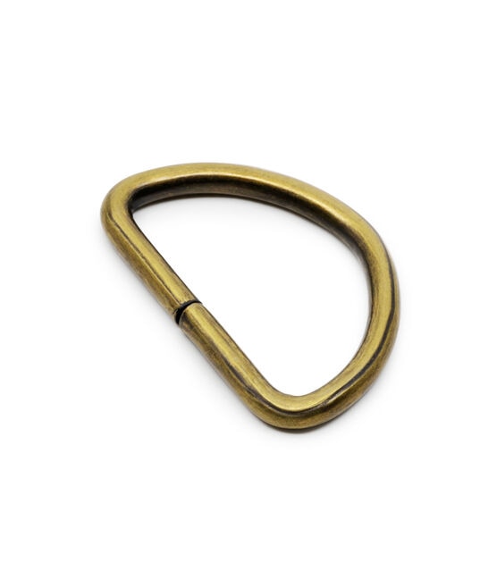1 inch Brass-Plated Steel D Rings RNG105, Brettuns Village