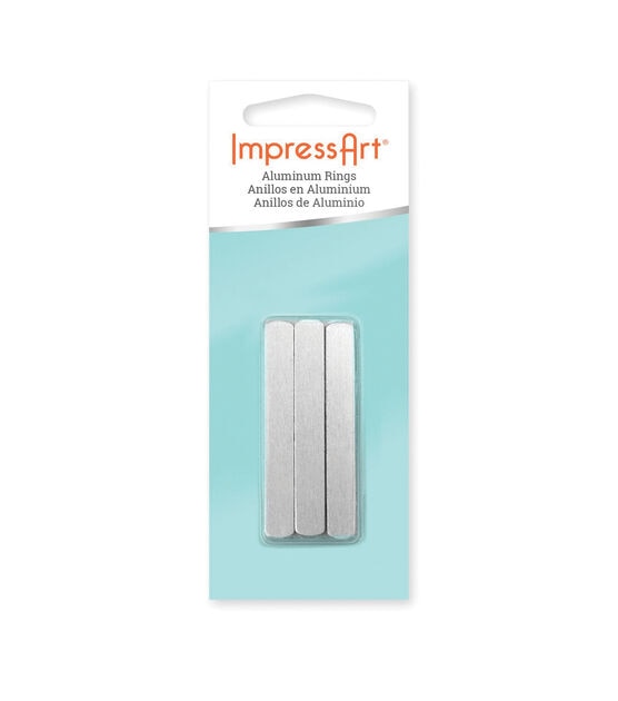 ImpressArt 11 pk 0.25''x2'' Aluminum Ring Premium Stamping Blanks