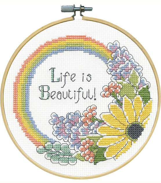 Design Works 6" Life Round Counted Cross Stitch Kit