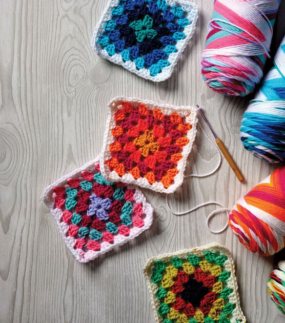 Testing the new Red Heart granny square yarn - is it really a time